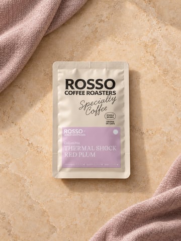 Thermal Shock Red Plum coffee package