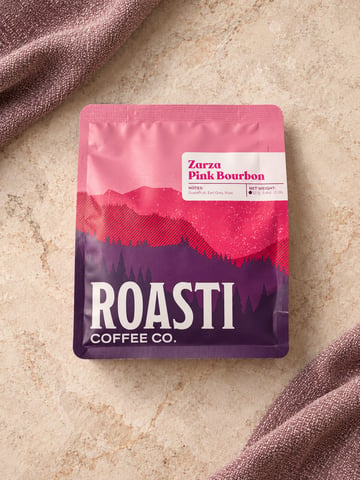 Zarza Pink Bourbon coffee package
