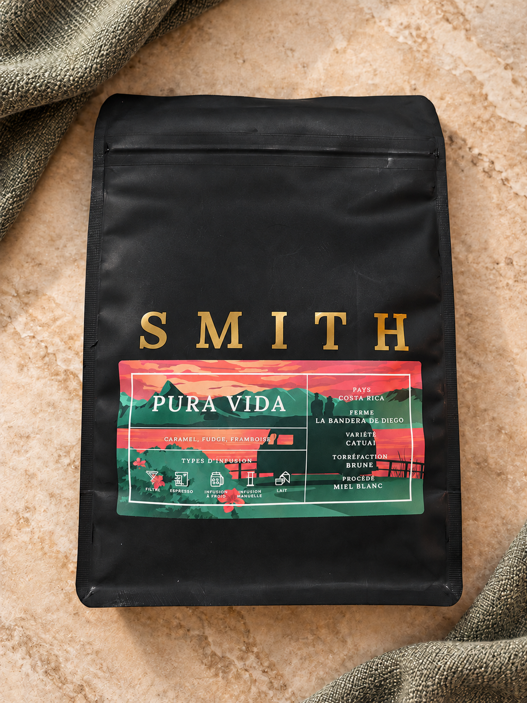 Pura Vida coffee package